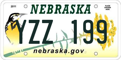 NE license plate YZZ199