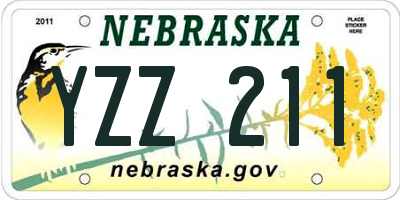 NE license plate YZZ211