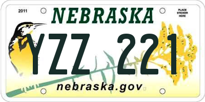 NE license plate YZZ221