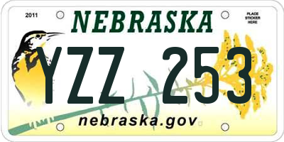 NE license plate YZZ253