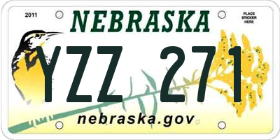 NE license plate YZZ271