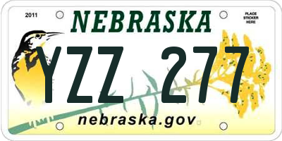 NE license plate YZZ277