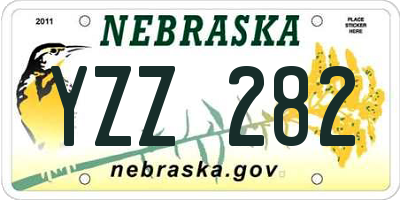 NE license plate YZZ282