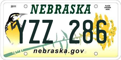 NE license plate YZZ286