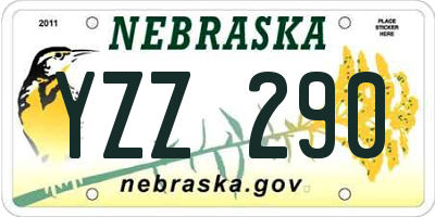 NE license plate YZZ290
