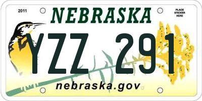 NE license plate YZZ291