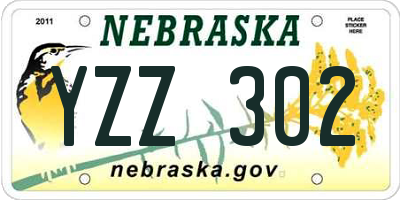 NE license plate YZZ302