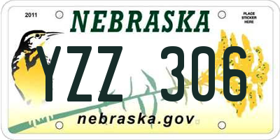 NE license plate YZZ306