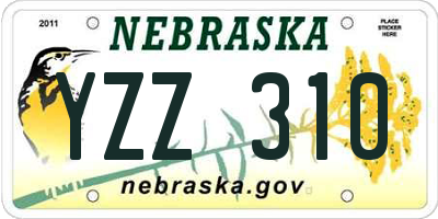 NE license plate YZZ310