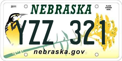NE license plate YZZ321