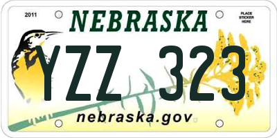 NE license plate YZZ323