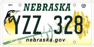 NE license plate YZZ328