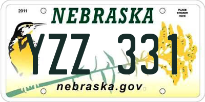 NE license plate YZZ331