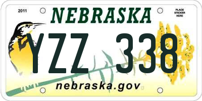 NE license plate YZZ338