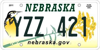 NE license plate YZZ421