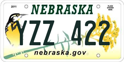 NE license plate YZZ422