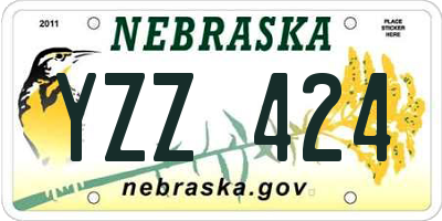 NE license plate YZZ424