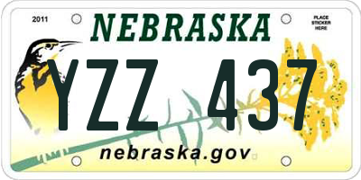 NE license plate YZZ437