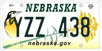 NE license plate YZZ438