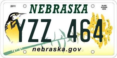 NE license plate YZZ464