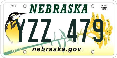 NE license plate YZZ479