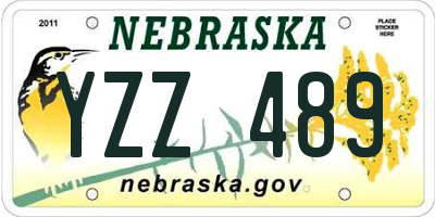 NE license plate YZZ489