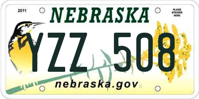 NE license plate YZZ508