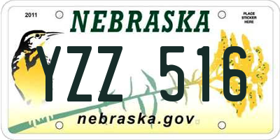 NE license plate YZZ516