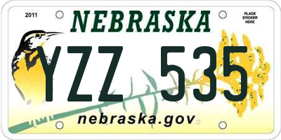 NE license plate YZZ535