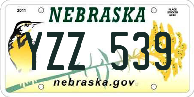 NE license plate YZZ539