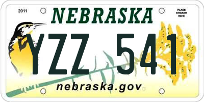 NE license plate YZZ541