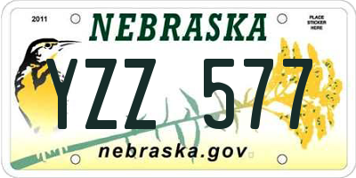 NE license plate YZZ577