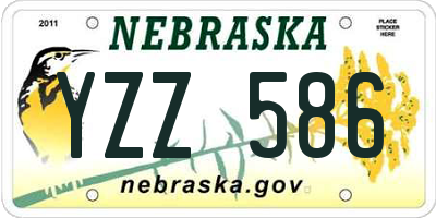 NE license plate YZZ586