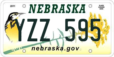 NE license plate YZZ595