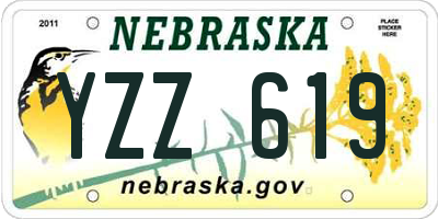 NE license plate YZZ619