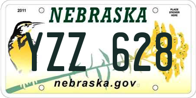 NE license plate YZZ628
