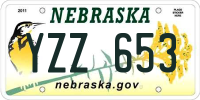 NE license plate YZZ653