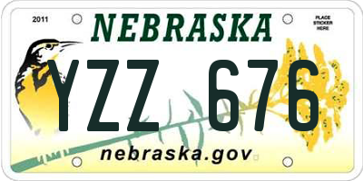 NE license plate YZZ676