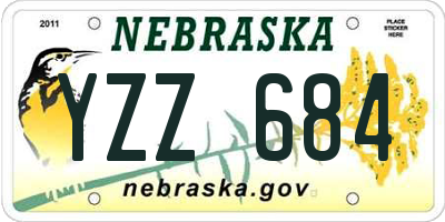 NE license plate YZZ684