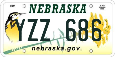 NE license plate YZZ686
