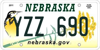 NE license plate YZZ690