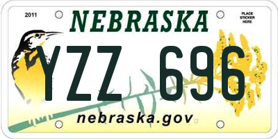 NE license plate YZZ696