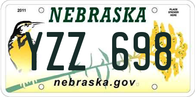 NE license plate YZZ698