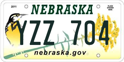 NE license plate YZZ704
