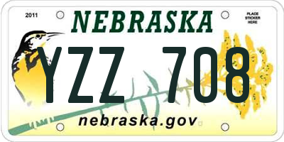 NE license plate YZZ708