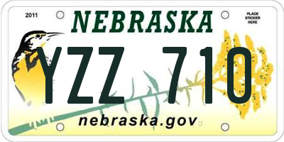NE license plate YZZ710