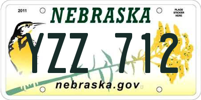 NE license plate YZZ712