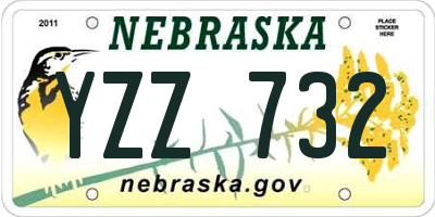 NE license plate YZZ732