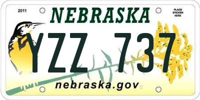 NE license plate YZZ737