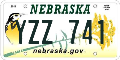NE license plate YZZ741